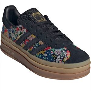 Adidas Women's Black Floral Sneakers-Never worn!